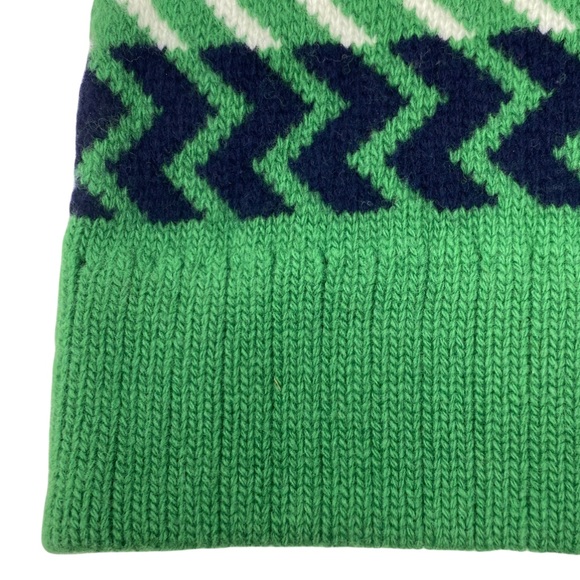 GUCCI Wool Zigzag Beanie Hat Green Size M 22cm - Picture 8 of 13